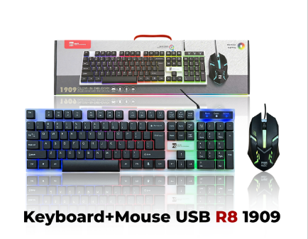 Bàn phím và chuột có dây USB LED R8 1909