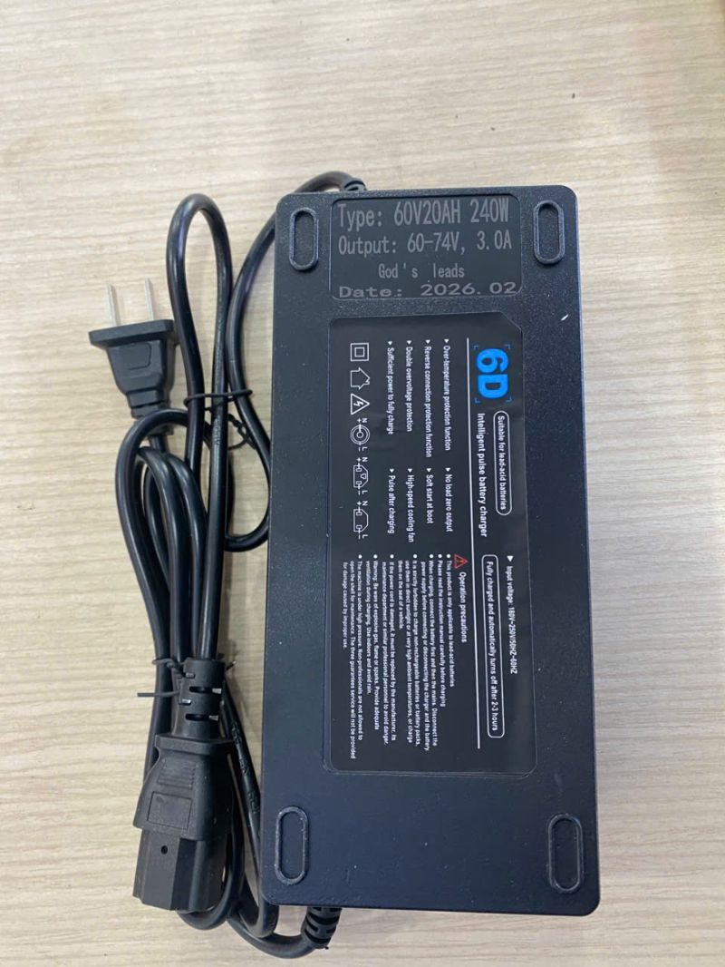 Sạc 60V20Ah báo % pin