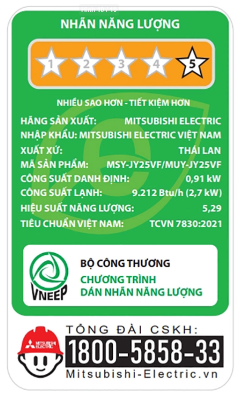 Máy lạnh Mitsubishi Electric Inverter 1 HP MSY/MUY-JY25VF