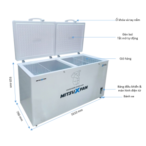 Tủ đông MITSUXFAN 1 ngăn Inverter - MF1-6666WWEI DUNG TÍCH 650 LÍT