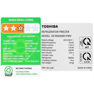 Toshiba side bay side Toshiba GR-RS696WI-PWV(60)-AG