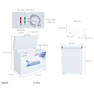 Tủ đông Alaska 1 ngăn 295 lít Inverter BD400CI vat